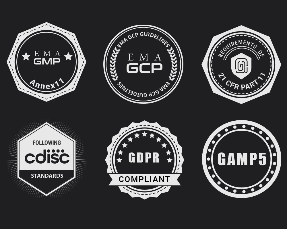 Compliance to EU Annex 11, FDA 21CFR PART 11, GAMP5, GDPR